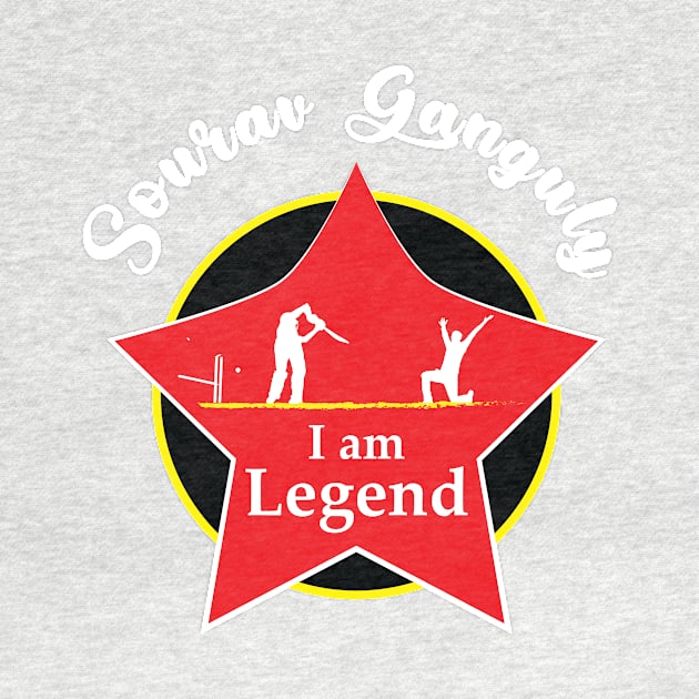 Sourav Ganguly - I am Legend T-shirt by VectorPB